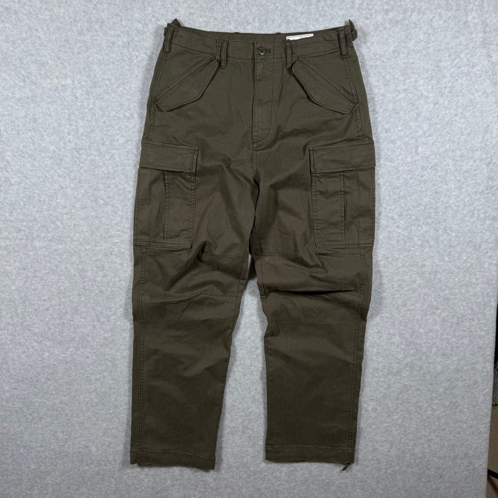 Gap Relaxed Milita Cargo Pants Black Moss Green 30x30 y2k Paratrooper Military